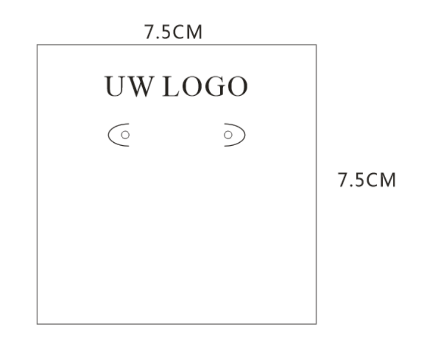 250X Oorbellenkaartjes met uw logo