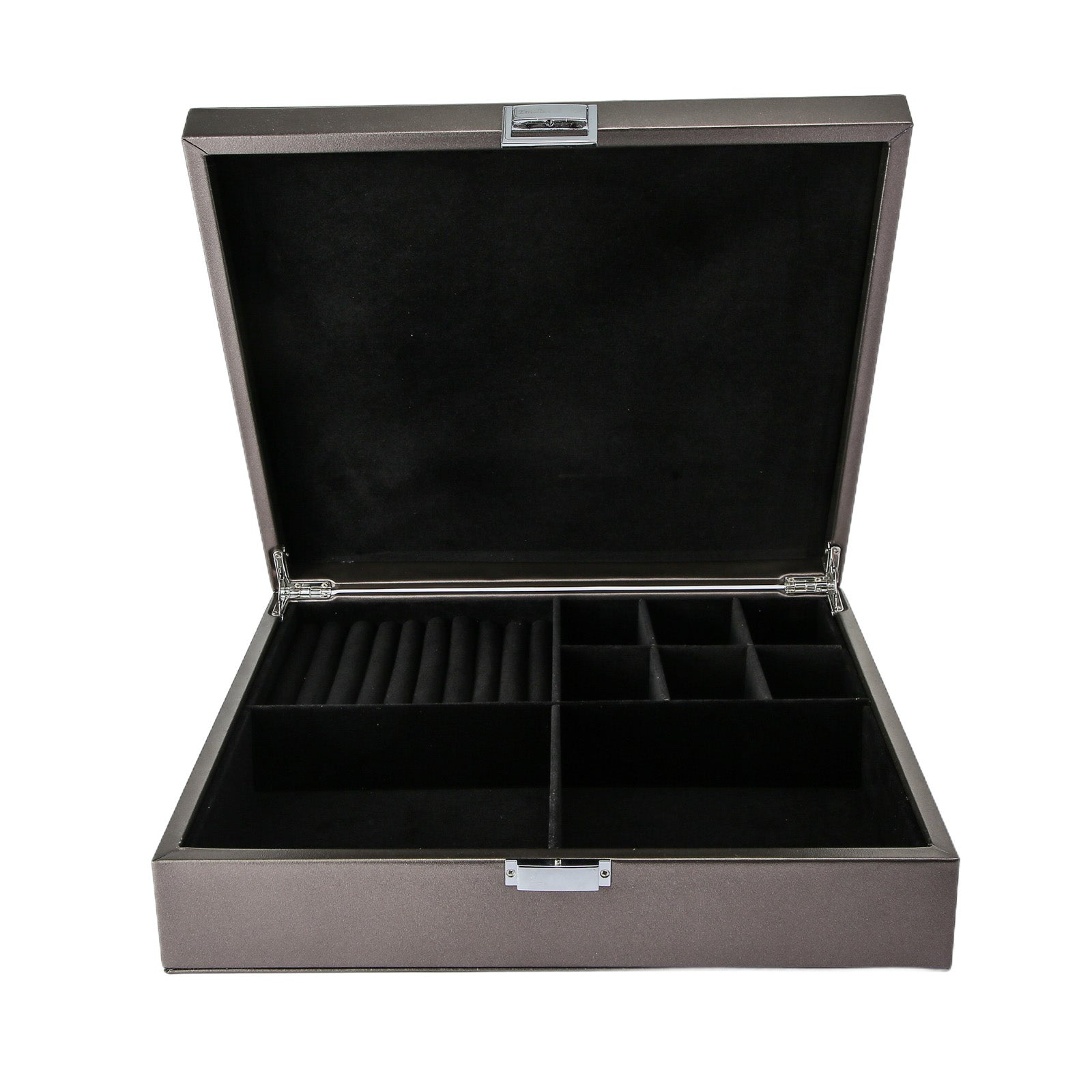 große Schmuckschatulle aus Metallsilber