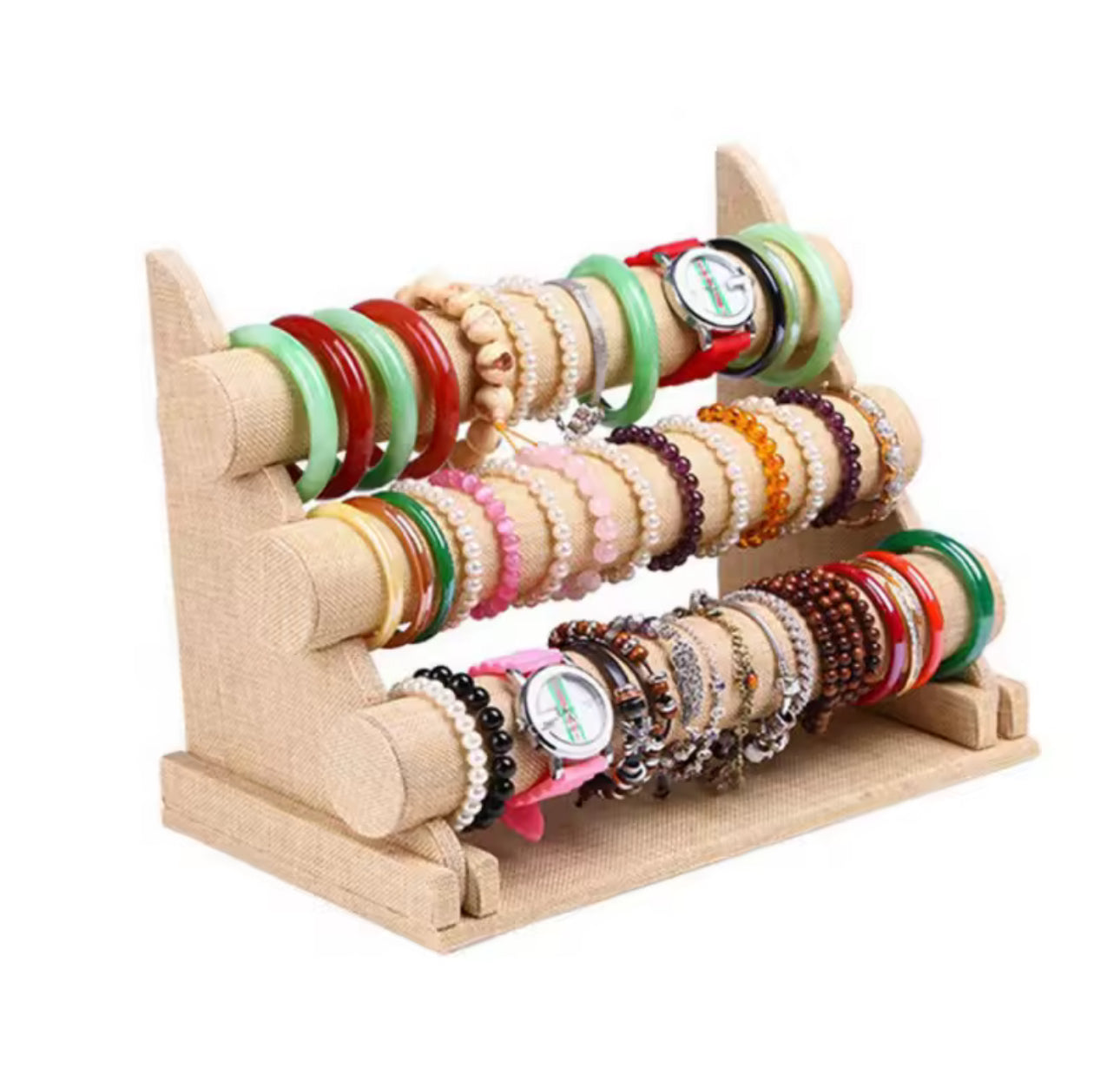 Armbanden standaard beige linnen