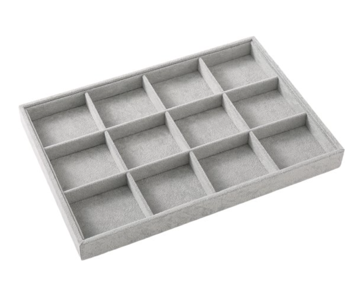 Sieraden tableau grijs fluweel