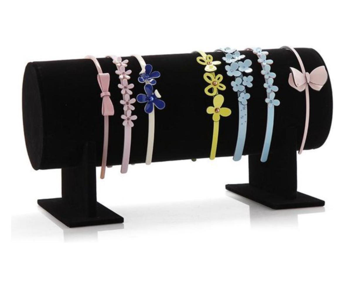 Haarbanden display zwart fluweel