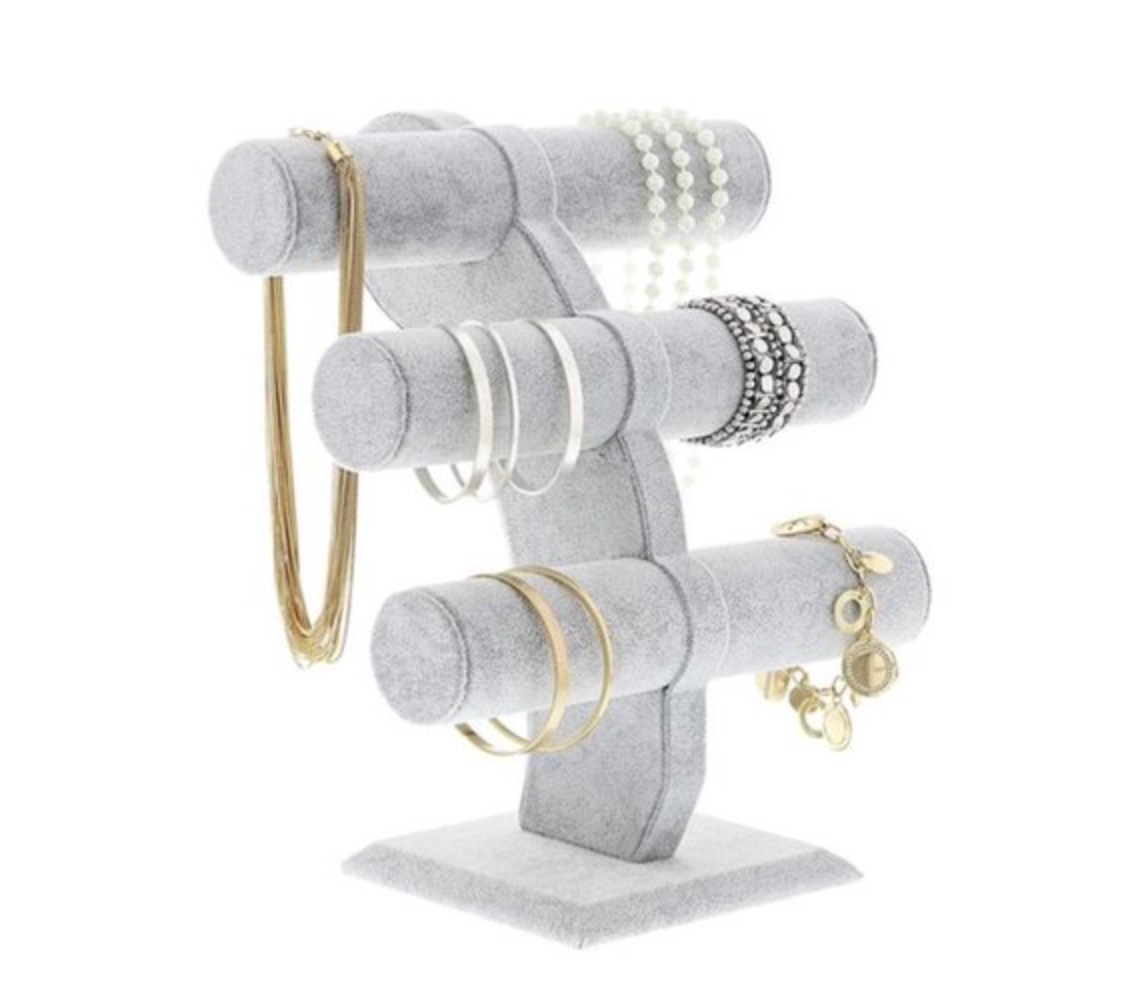 Armbanden standaard grijs fluweel