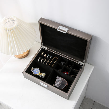 Sieradendoos metallic zilver medium