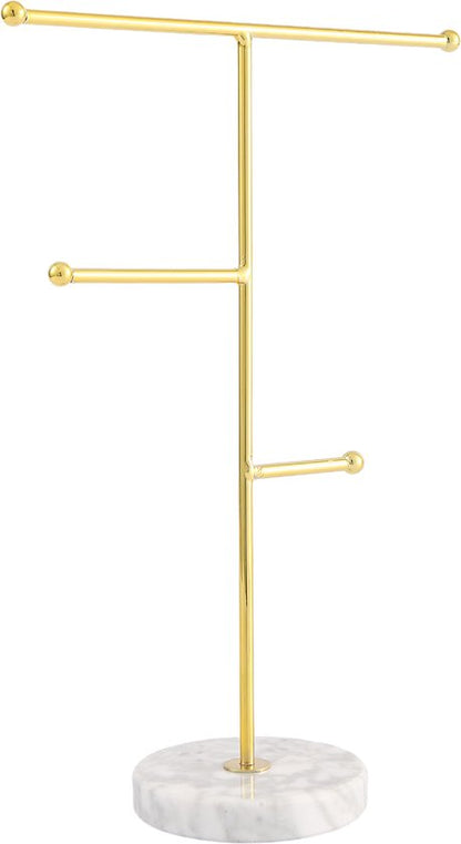 Fliex Oorbellenrekje Standaard Goud - Metaal en hout - Voor 21 paar