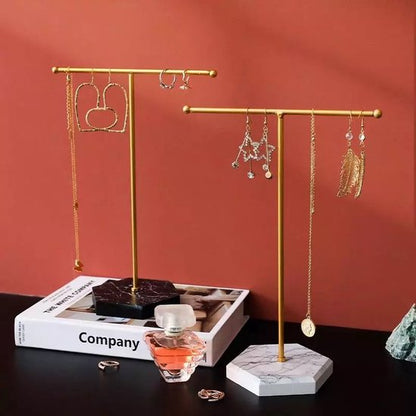 Fliex Oorbellenrekje Standaard Goud - Metaal en hout - Voor 21 paar