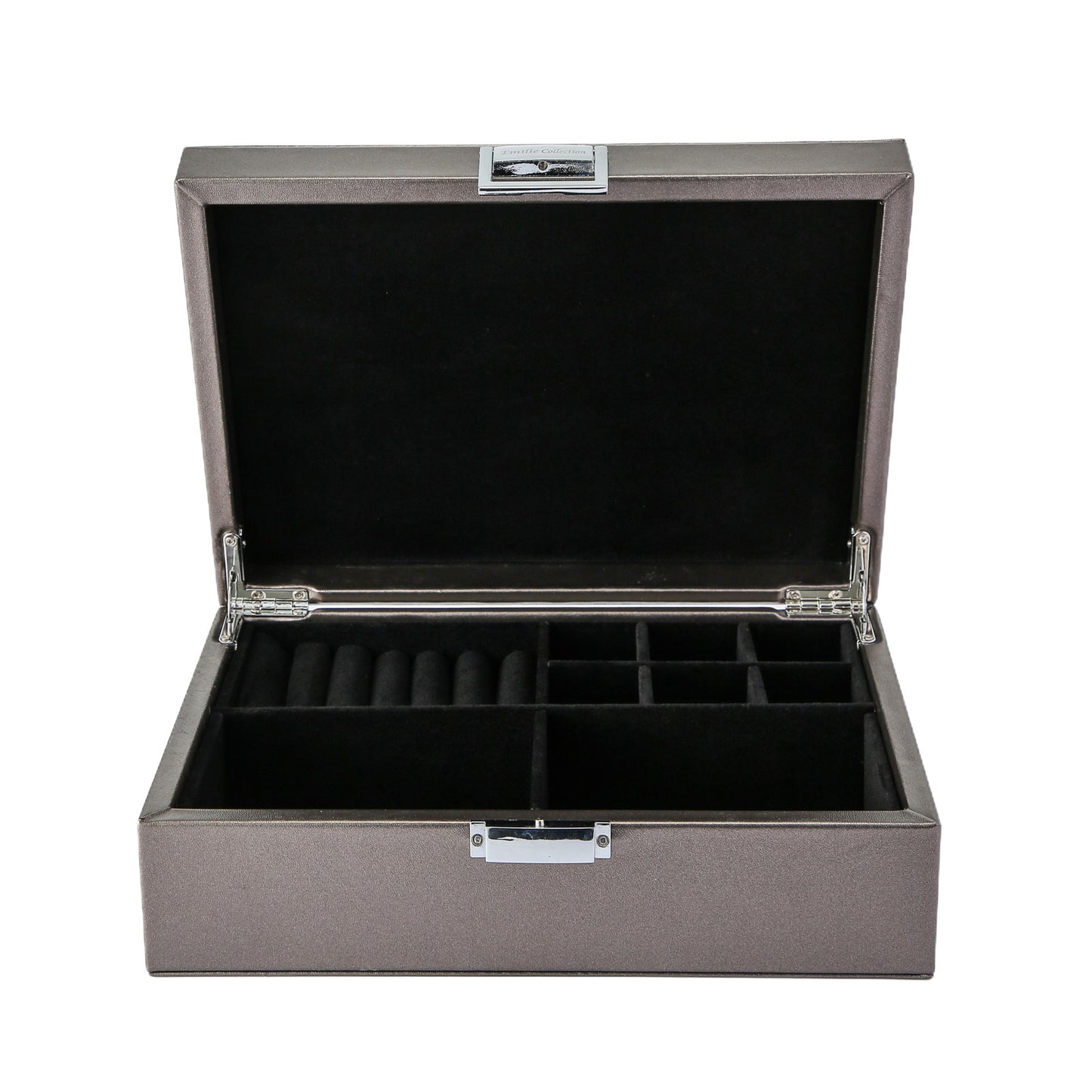 Sieradendoos metallic zilver medium