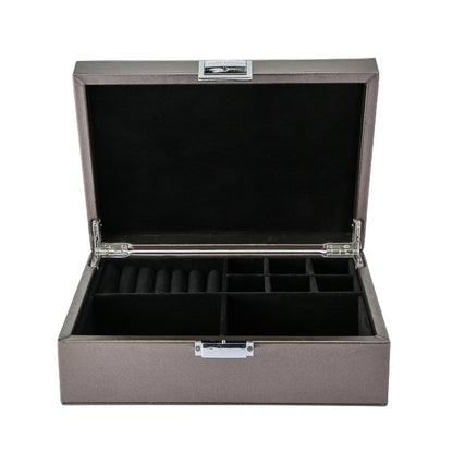 Sieradendoos metallic zilver medium