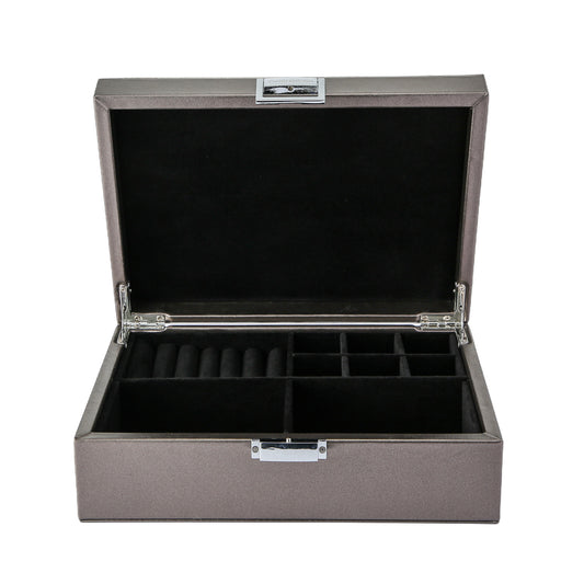 Sieradendoos metallic zilver medium