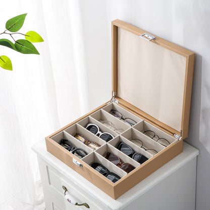 Brillendoos beige large