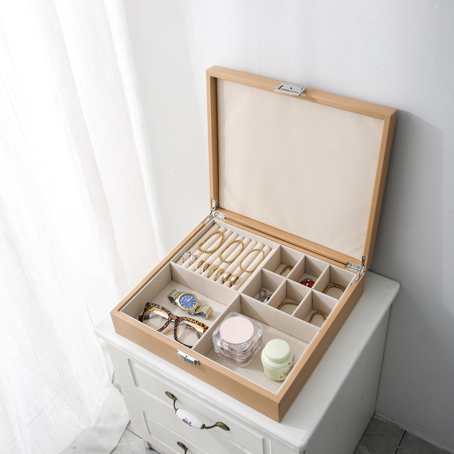 Sieradendoos beige large