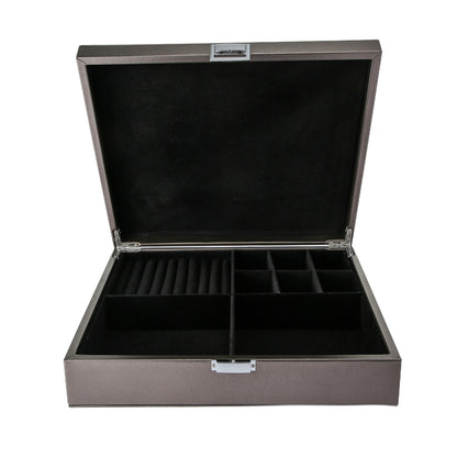 Sieradendoos metallic zilver large