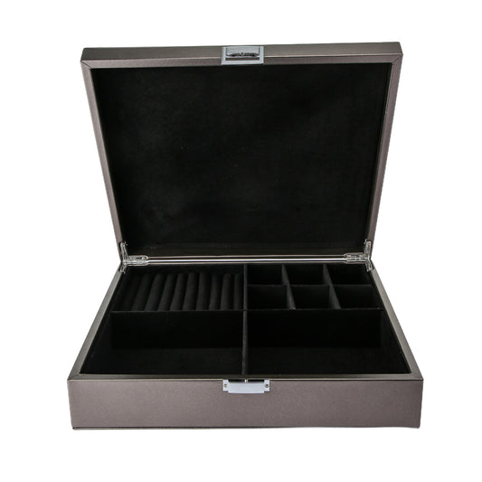 Sieradendoos metallic zilver large