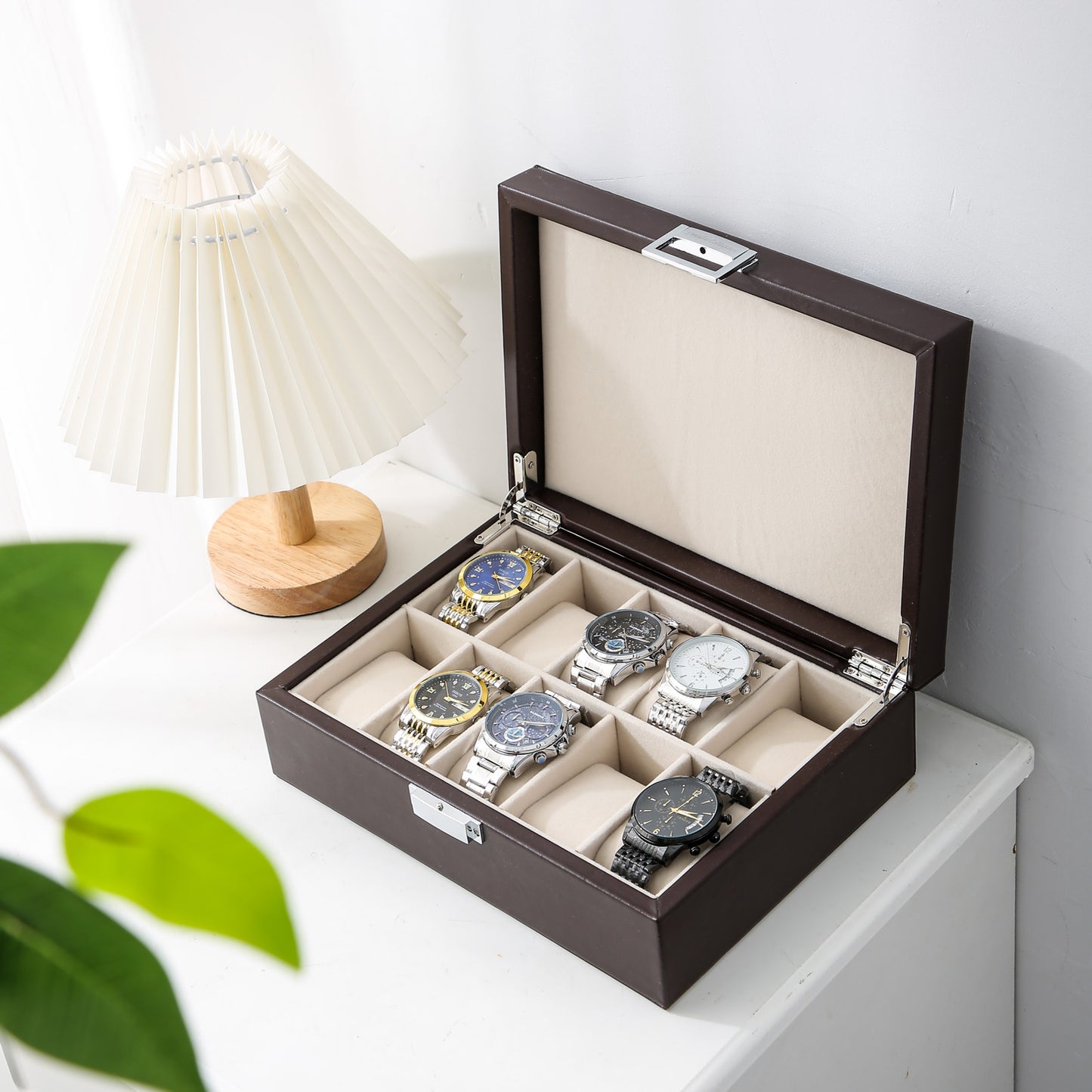 Horlogedoos bruin medium