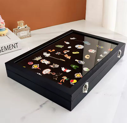 Schwarze Samt-Ringbox