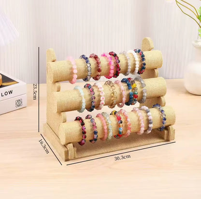 Armbanden standaard beige linnen