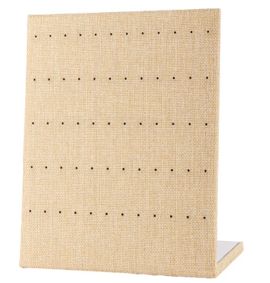 Oorbellen standaard beige linnen