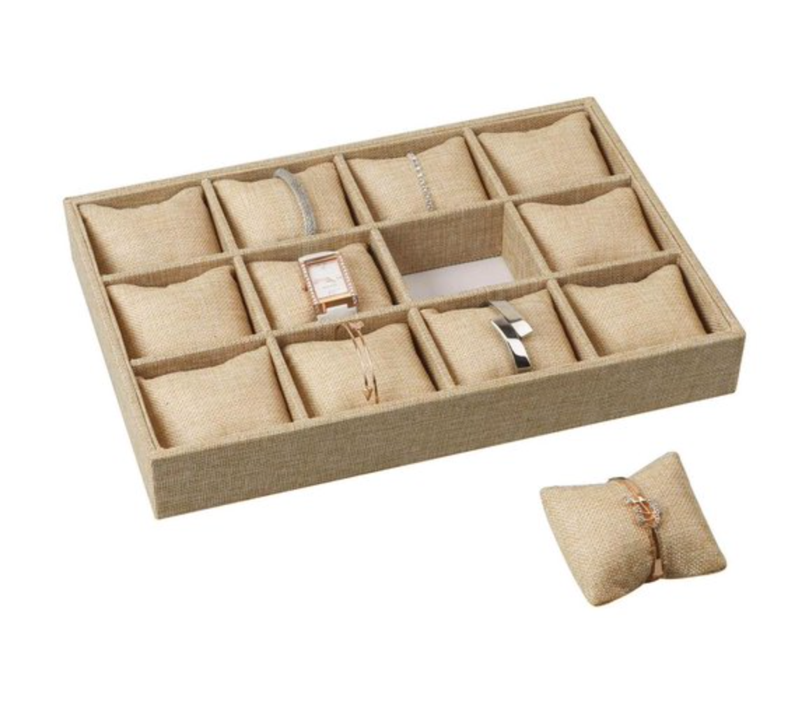 Armbandendoos beige linnen