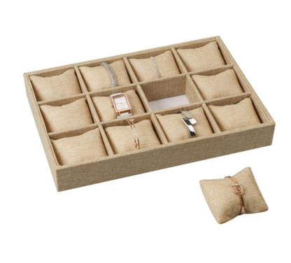 Armbandendoos beige linnen
