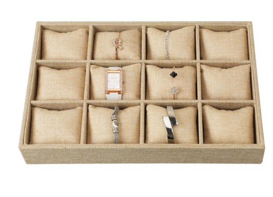 Armbandendoos beige linnen