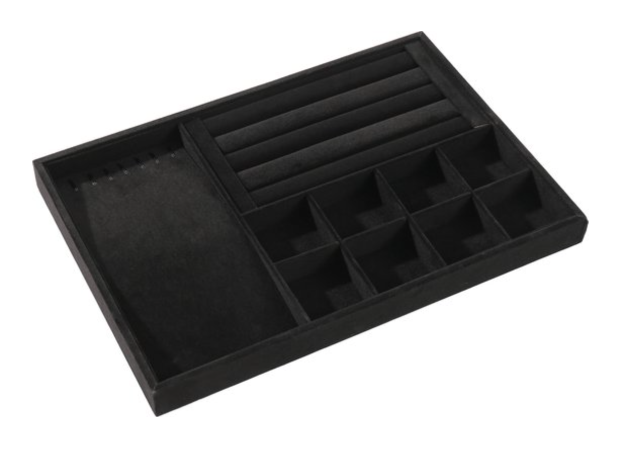 Sieraden tableau zwart fluweel