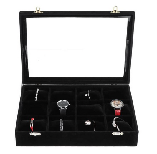 Armbandendoos zwart fluweel
