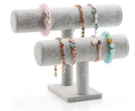 Armbanden standaard grijs fluweel