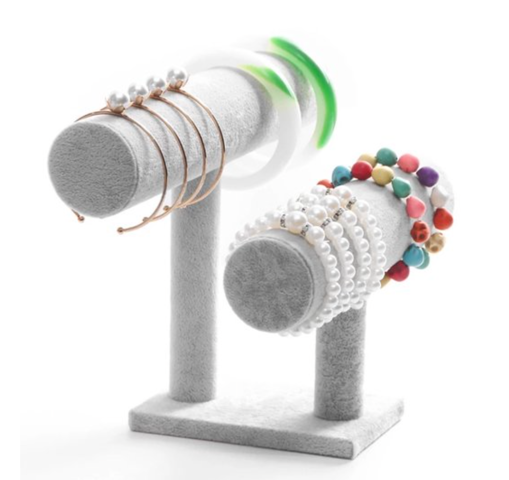 Armbanden standaard grijs fluweel