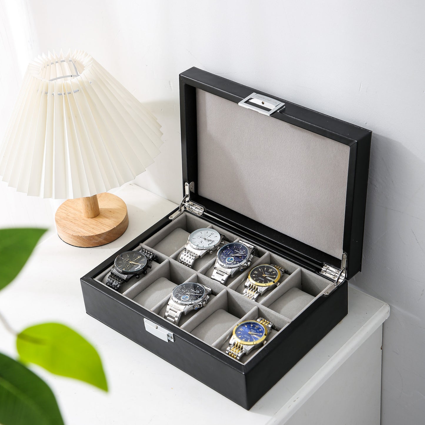 Horlogedoos zwart medium