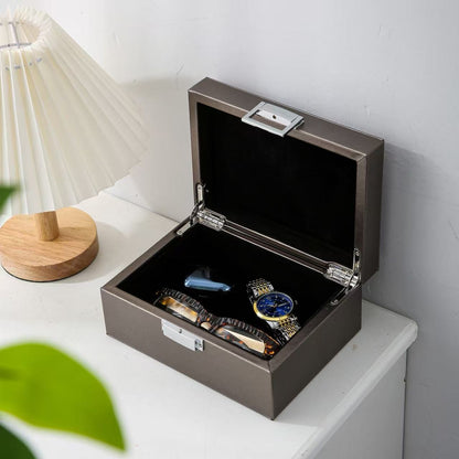 Opbergdoos metallic zilver small