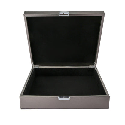 Opbergdoos metallic zilver large