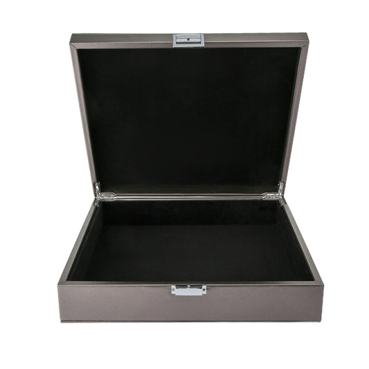 Opbergdoos metallic zilver large