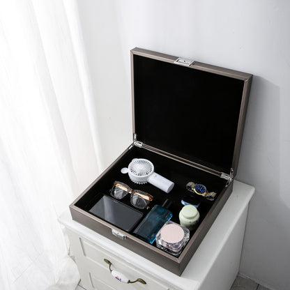 Opbergdoos metallic zilver large