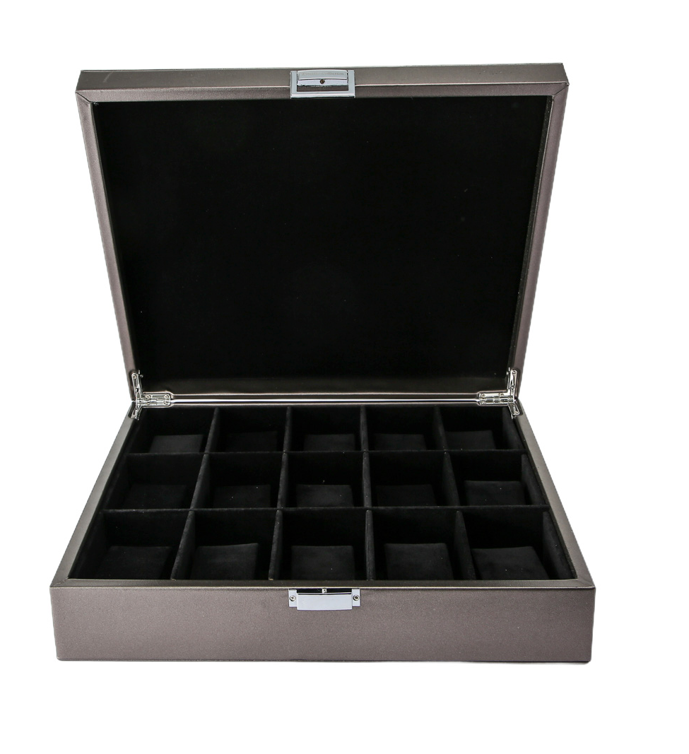 Horlogedoos metallic zilver large