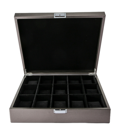 Horlogedoos metallic zilver large