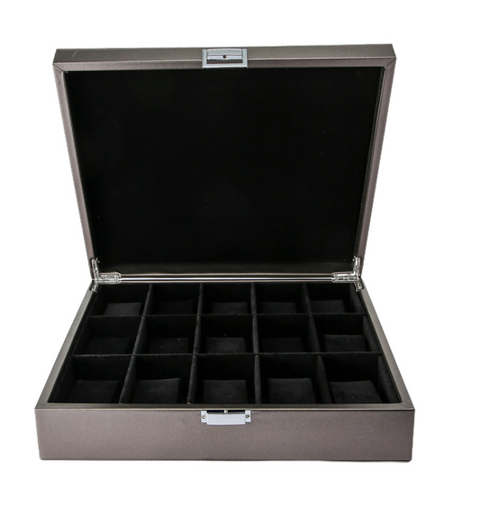 Horlogedoos metallic zilver large