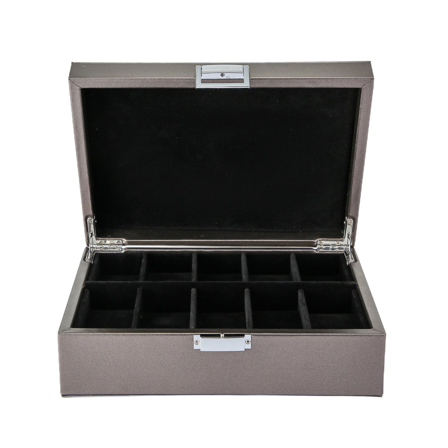 Horlogedoos metallic zilver medium