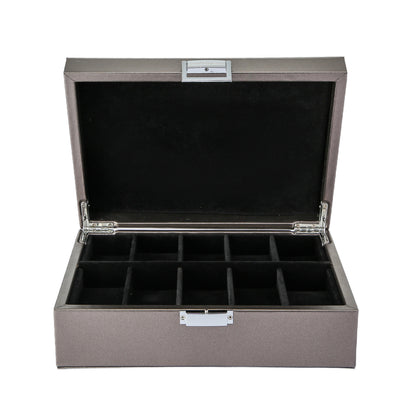 Horlogedoos metallic zilver medium