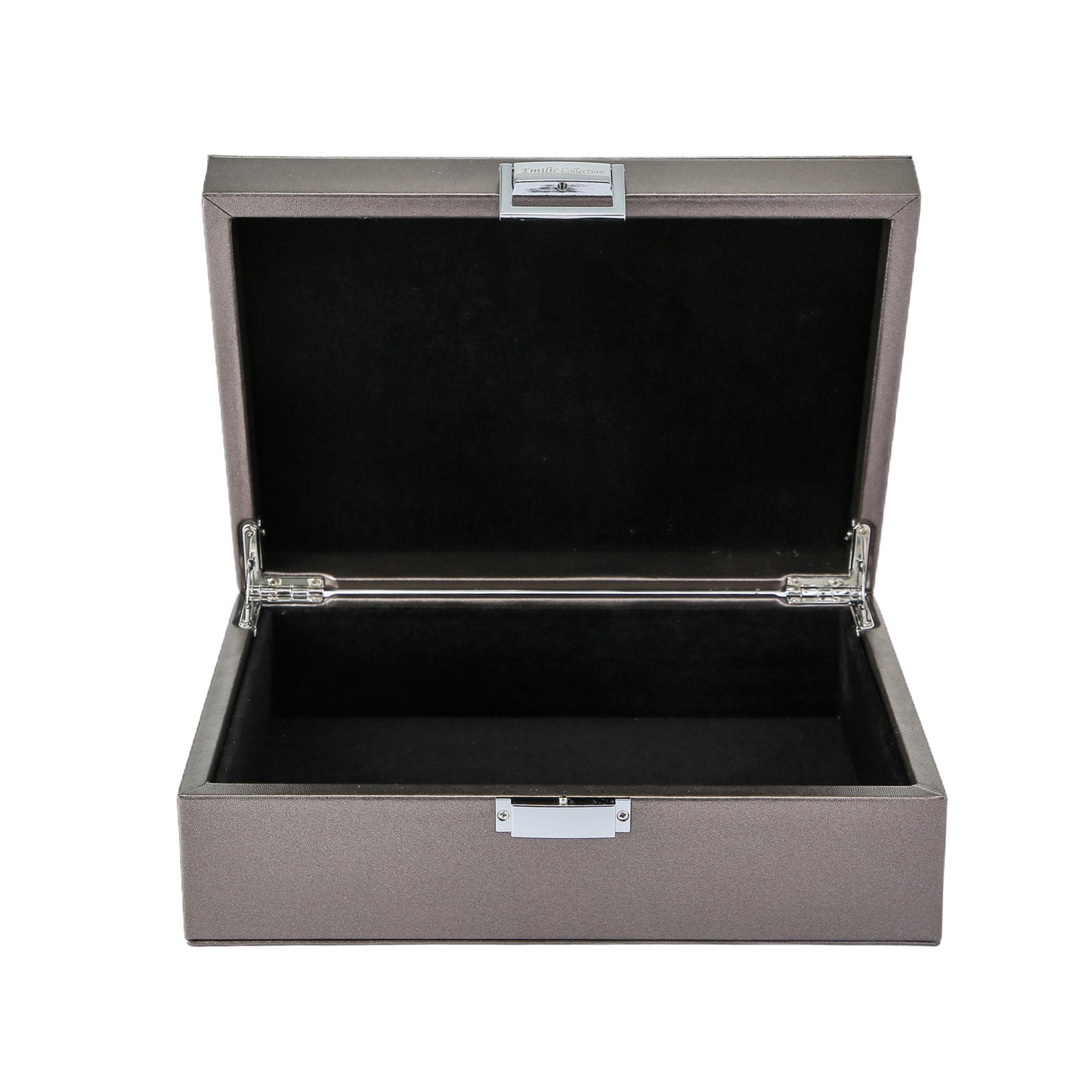 Opbergdoos metallic zilver medium