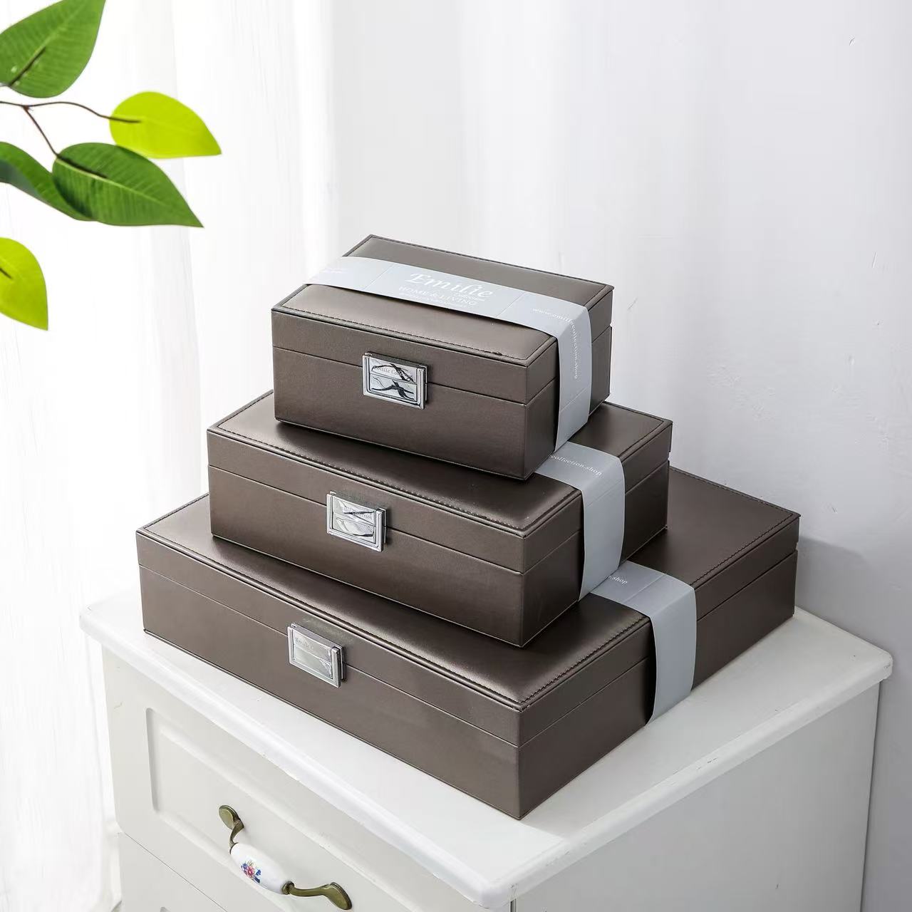 Sieradendoos metallic zilver small