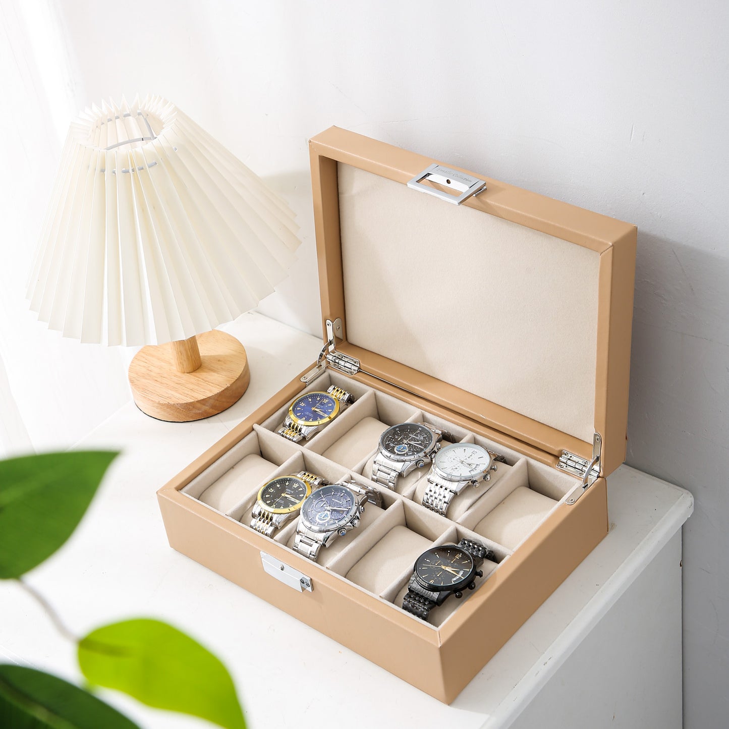 Horlogedoos beige medium